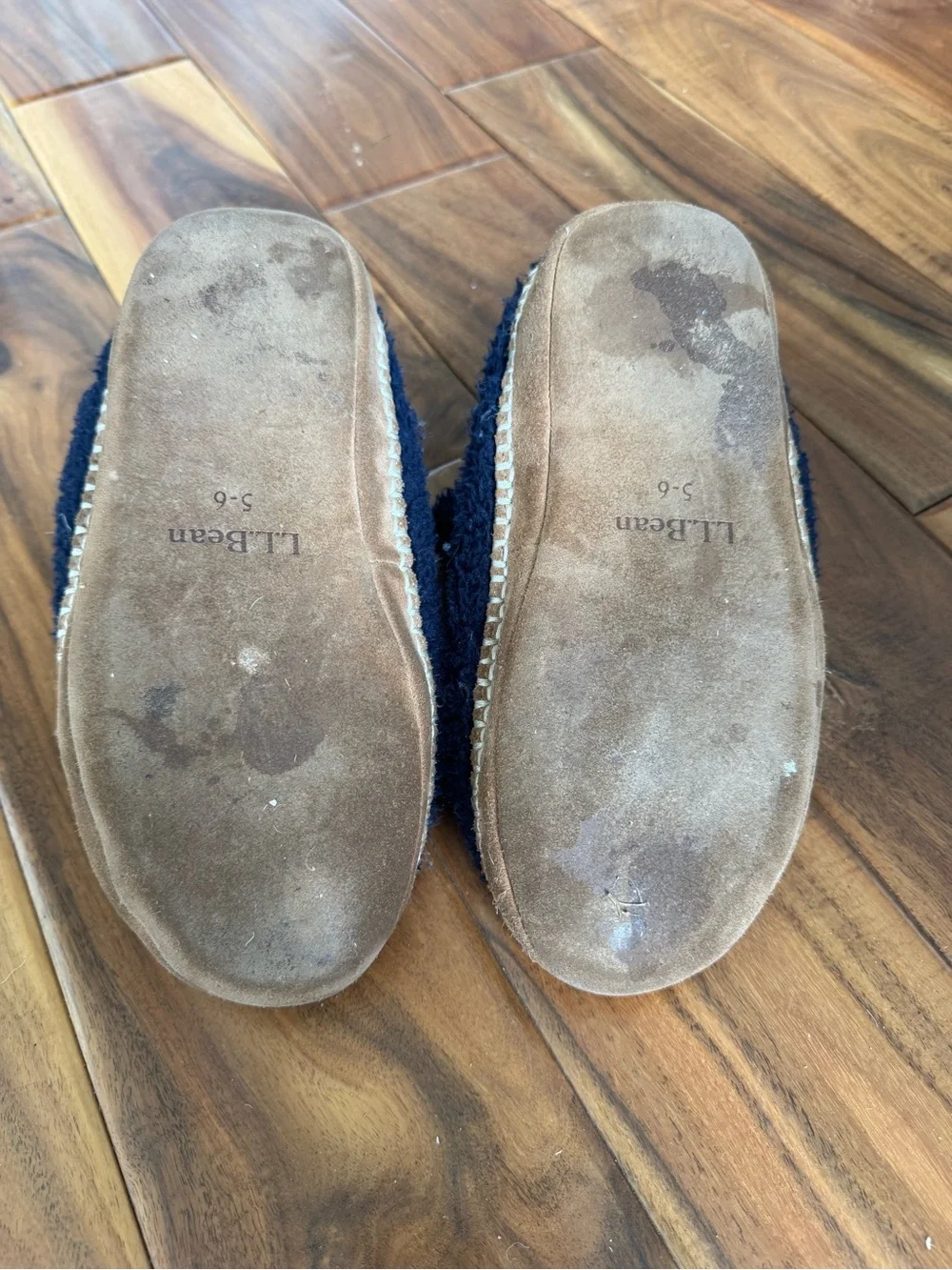 Kids Navy Sherpa Slip-On Slippers